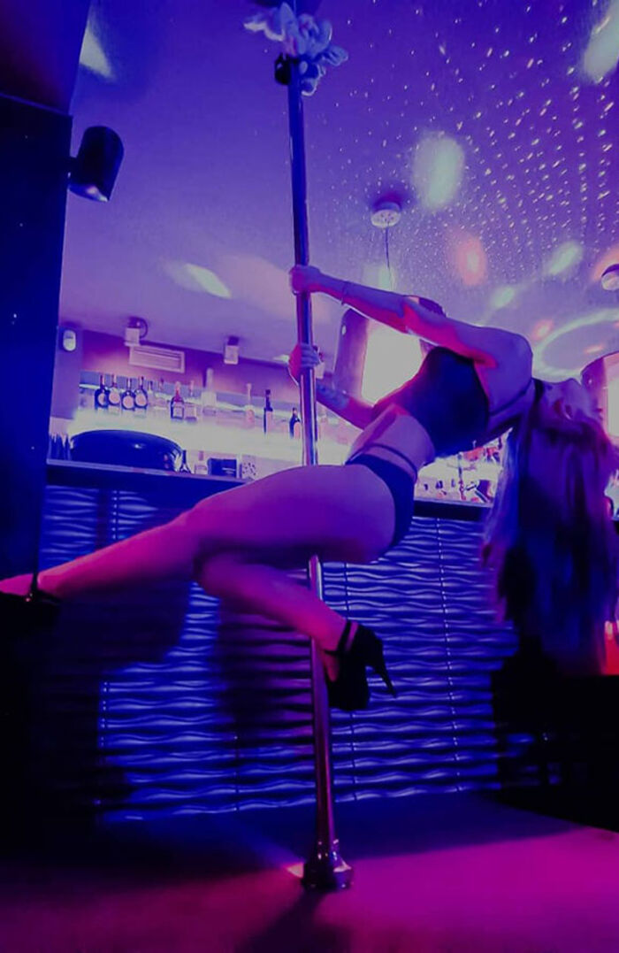 Cute stripper girls in the club